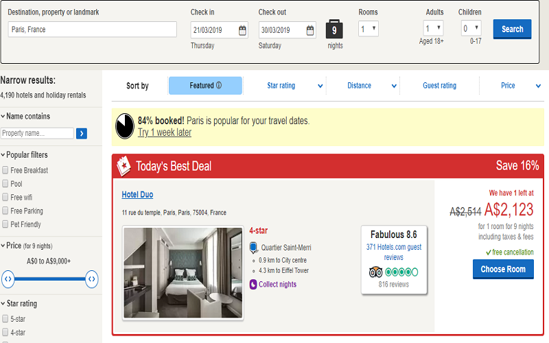 رزرو هتل از Hotels.com خارجی