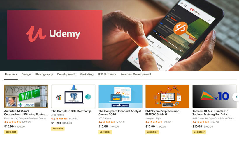 سایت دورکار خارجی udemy