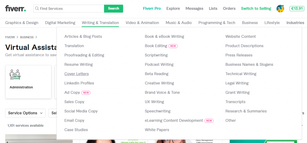 استفاده از فایور (Fiverr) خرید