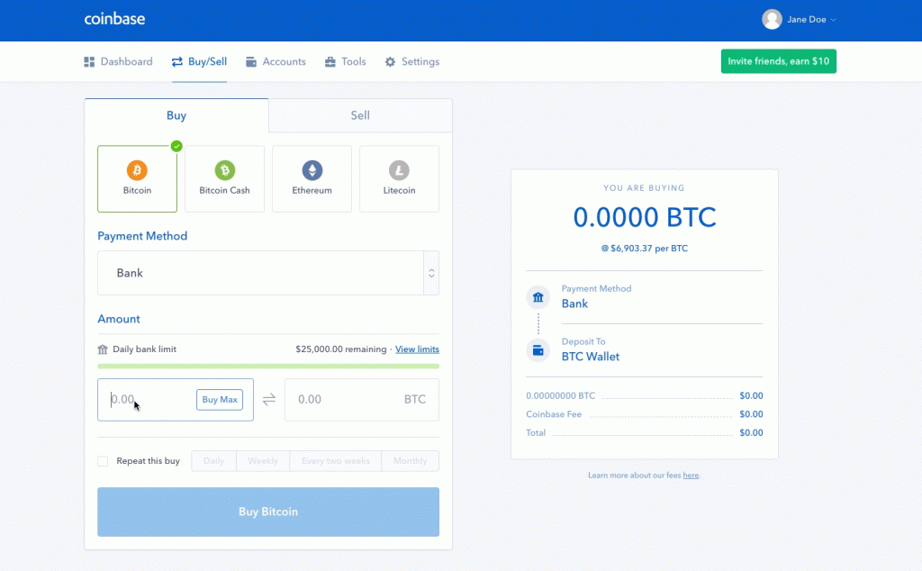 ارزهای دیجیتالی در سایت Coinbase (کوین بیس)