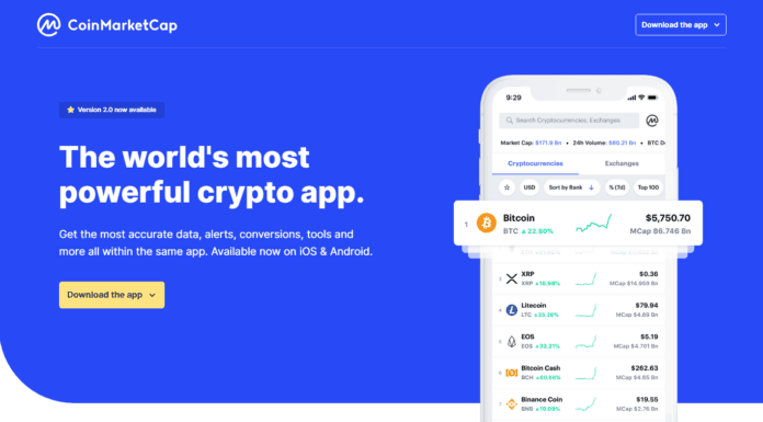 اپلیکیشن کوین مارکت کپ CoinMarketCap دانلود
