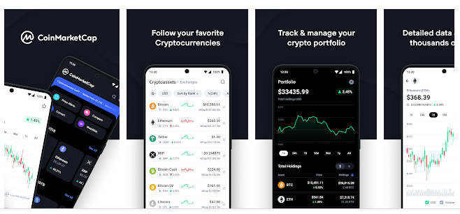 نصب اپلیکیشن کوین مارکت کپ CoinMarketCap