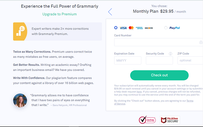 خرید اکانت گرامرلی (Grammarly) پی پال