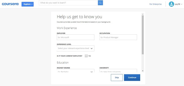 آموزش ثبت نام در coursera وریفای