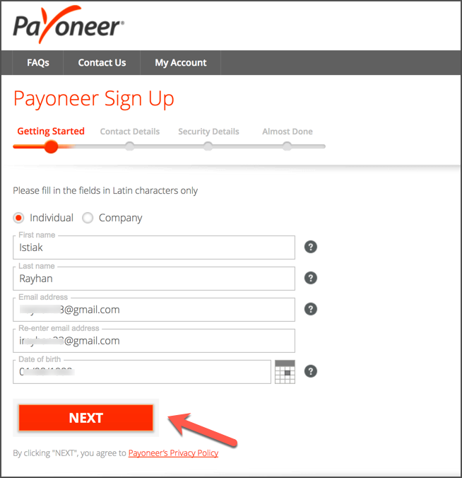 افتتاح حساب پایونیر (Payoneer) 