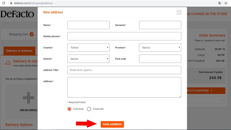 خرید از فروشگاه اینترنتی دیفاکتو