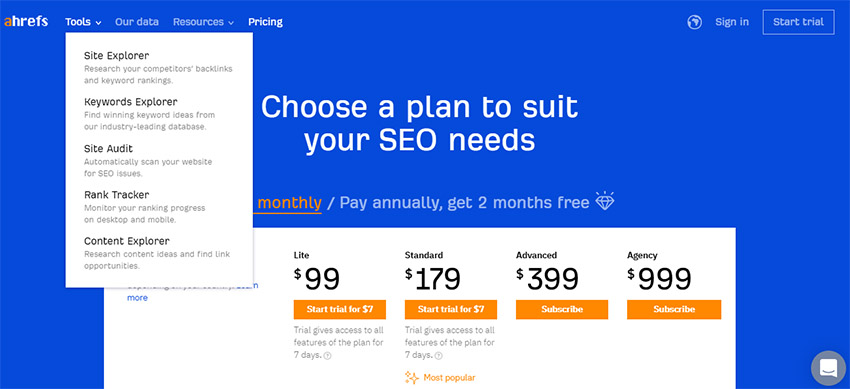 اکانت رایگان ahrefs یا اکانت ارزان