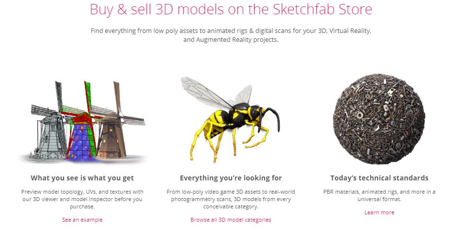 معرفی سایت Sketchfab