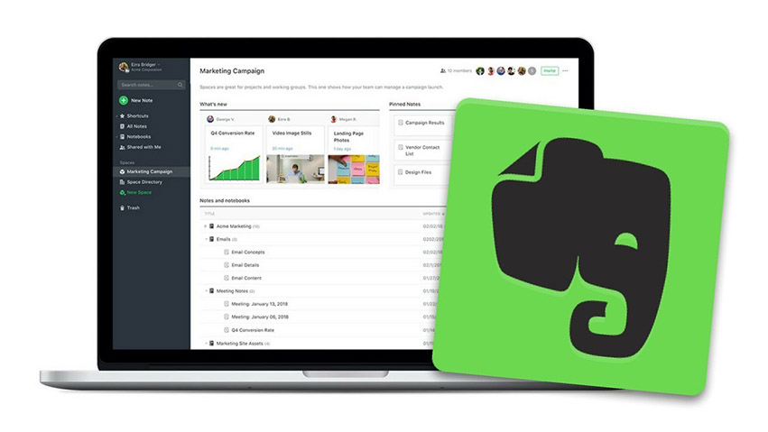Evernote بهترین اپلیکیشن های برنامه ریزی