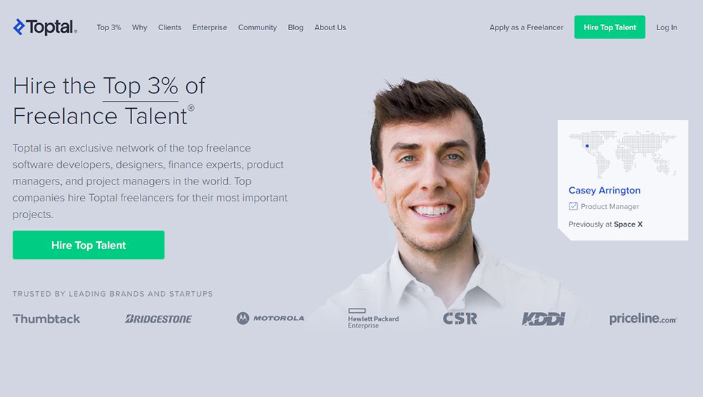 کسب درآمد ارزی از سایت Toptal