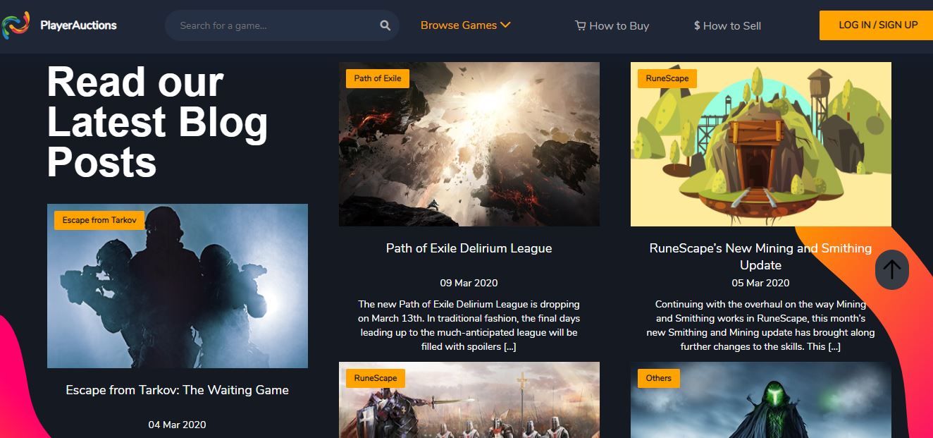 سایت PlayerAuctions لیست بازی فروشی