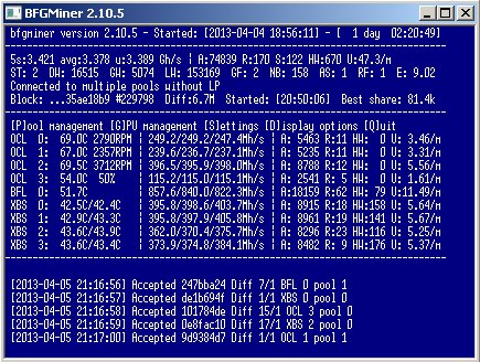 نرم افزار استخراج بیت کوین BFGminer
