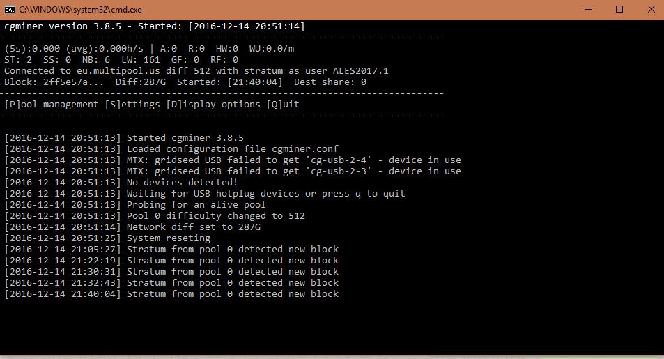 نرم افزار استخراج بیت کوین CGMiner