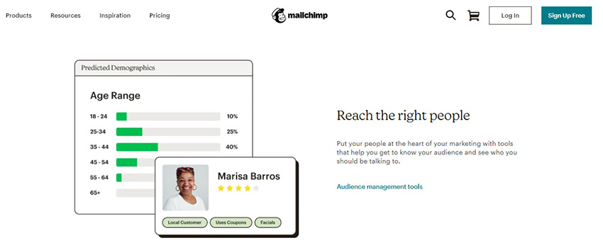 مزایای هزینه هزینه میل چیمپ MailChimp