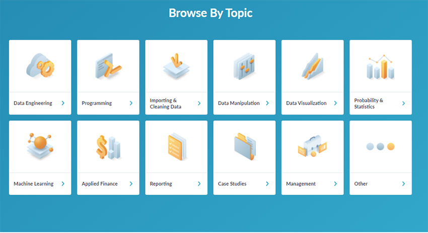 دوره های آموزشی در سایت Data Camp
