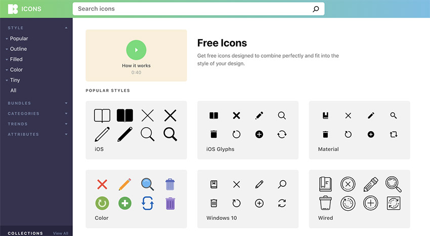 خدمات سایت icons8 - آیکون استوک