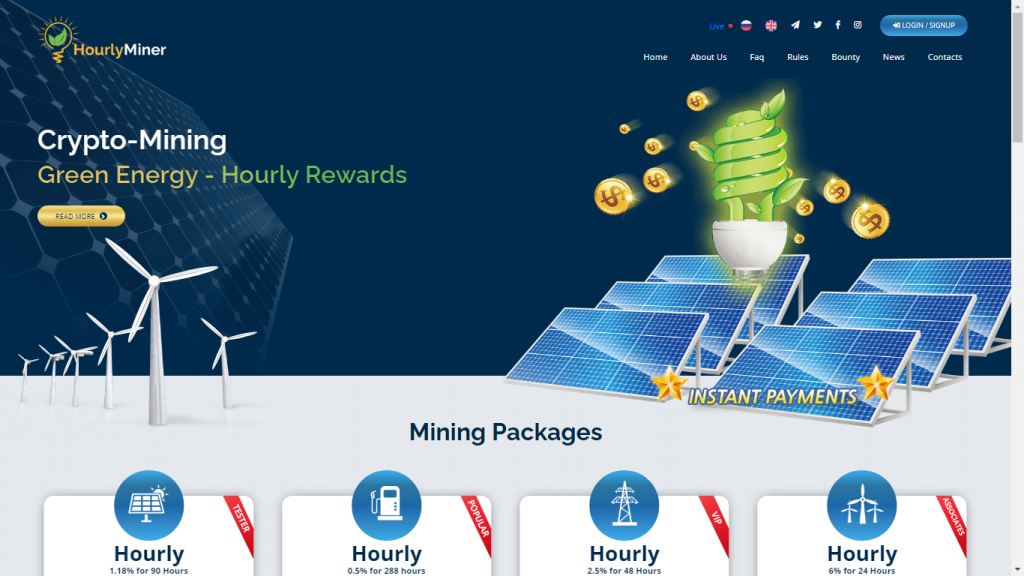 معرفی سایت Hourlyminer خدمات