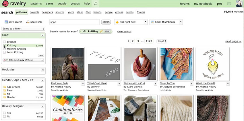 سایت Ravelry درآمد
