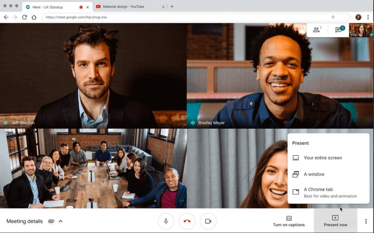 کیفیت استفاده از گوگل میت (Google Meet)