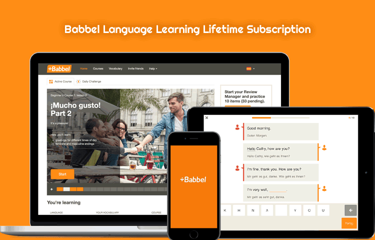 زبان با برنامه Babbel