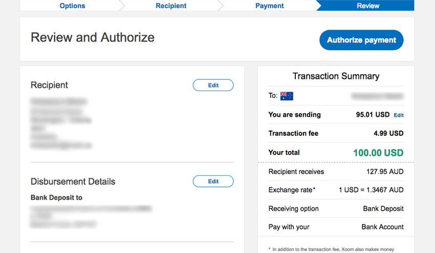 xoom-transaction
