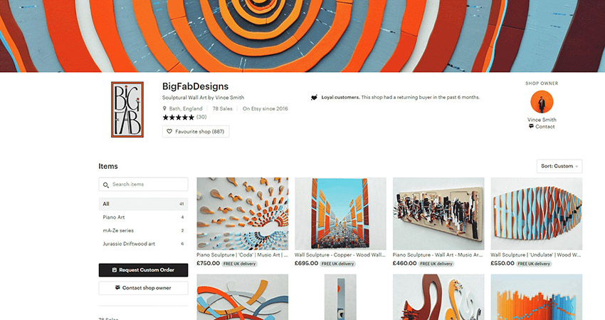 فروش محصولات دیجیتال در Etsy