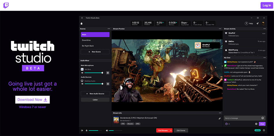 معرفی برنامه ی Twitch Studio و آشنایی با قابلیت‌های آن