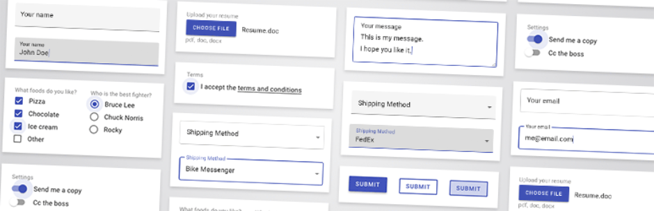 Material-Design افزونه های Contact form 7