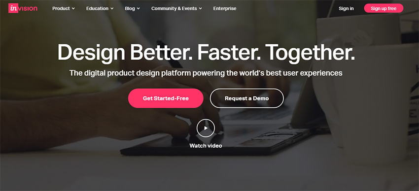 بهترین گزینه برای طراحی UX invision