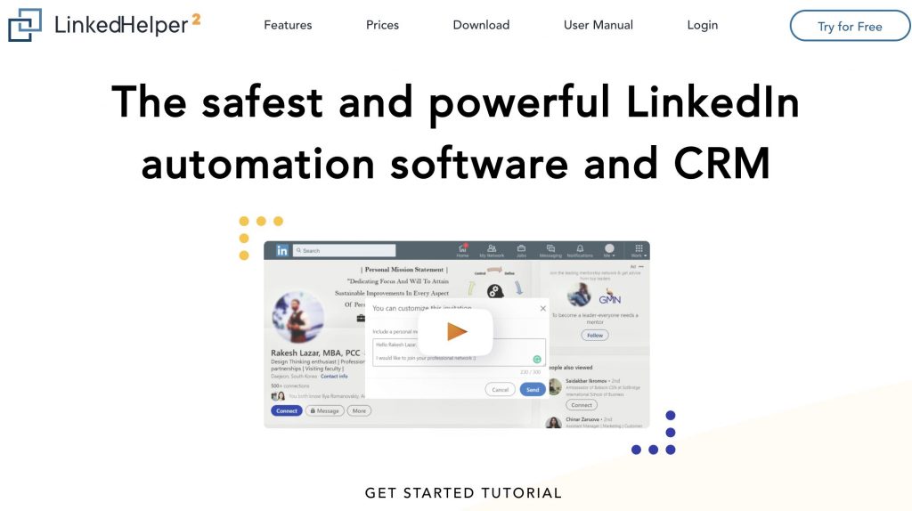 Linked-Helper- ابزارهای بازاریابی در لینکدین