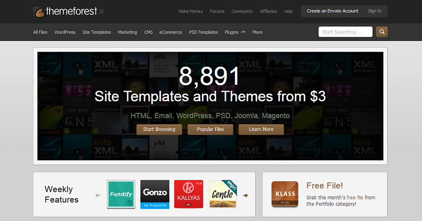 درآمد پسیو برای برنامه نویسان themeforest