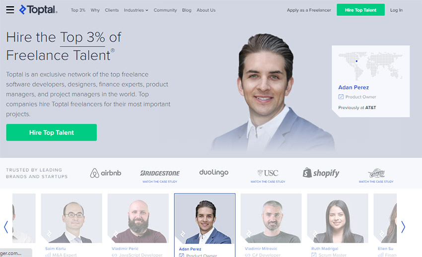 کسب درآمد ارزی از سایت Toptal دلار