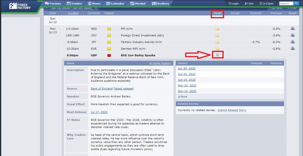 سایت Forex factory