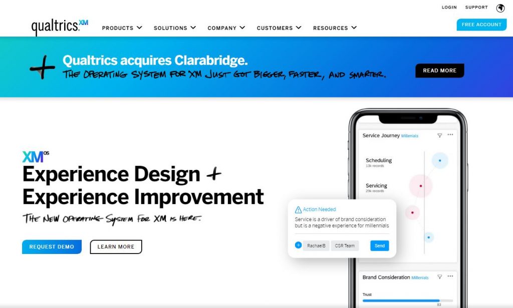 بهترین نرم افزارهای تجربه مشتری Qualtrics سایت