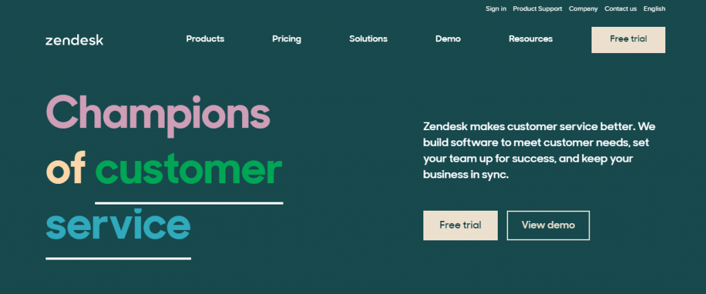 بهترین نرم افزارهای تجربه مشتری zendesk سایت