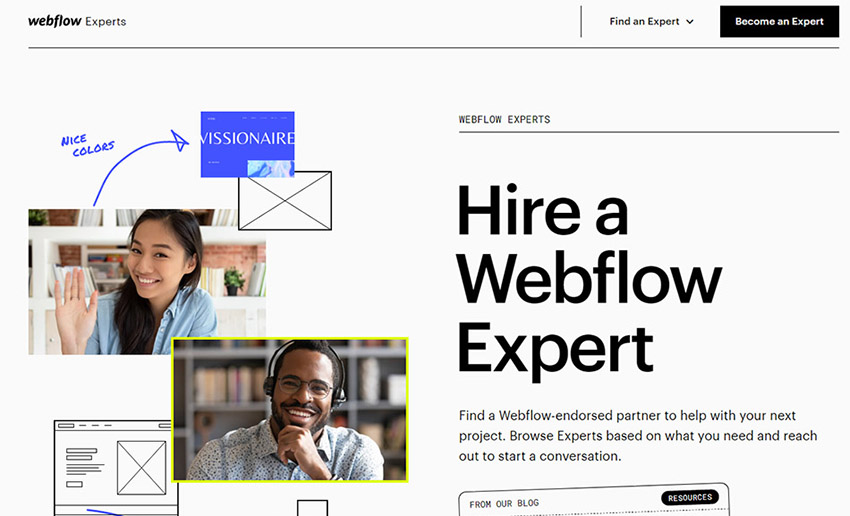 سایت های ریموت کاری خارجی webflow