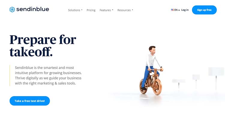 1 سایت Sendinblue ، بهترین ارائه دهنده ی خدمات بازاریابی برای مشاغل کوچک