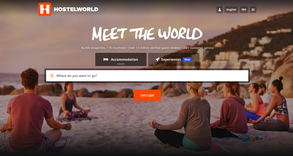 سایت HostelWorld سایت HostelWorld