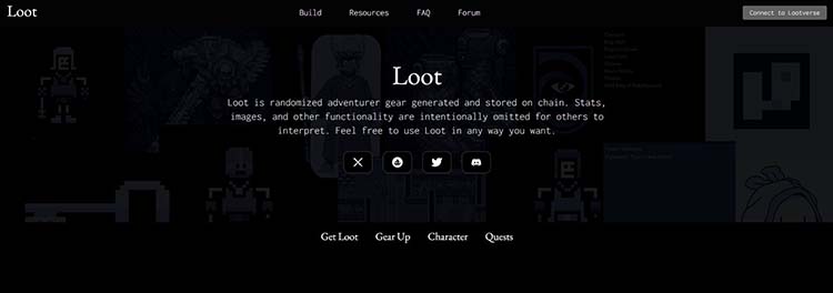 1 آشنایی با فضای مجازی Loot و ویژگی NFT های آن