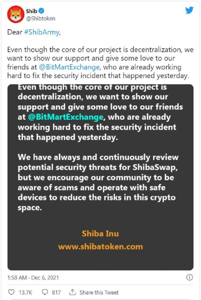 جبران خسارت هک Bitmart جبران خسارت هک Bitmart