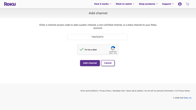 مشاهده Twitch در Roku