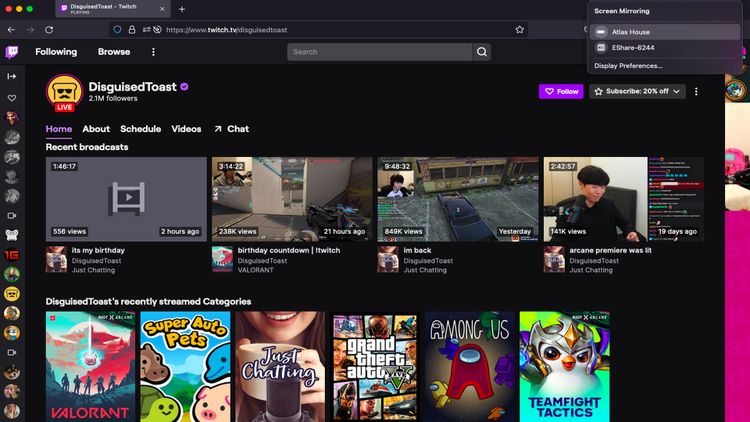 مشاهده Twitch در Roku
