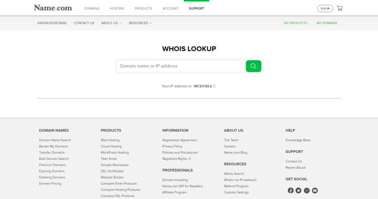 جستجوی اطلاعات WHOIS جستجوی اطلاعات WHOIS