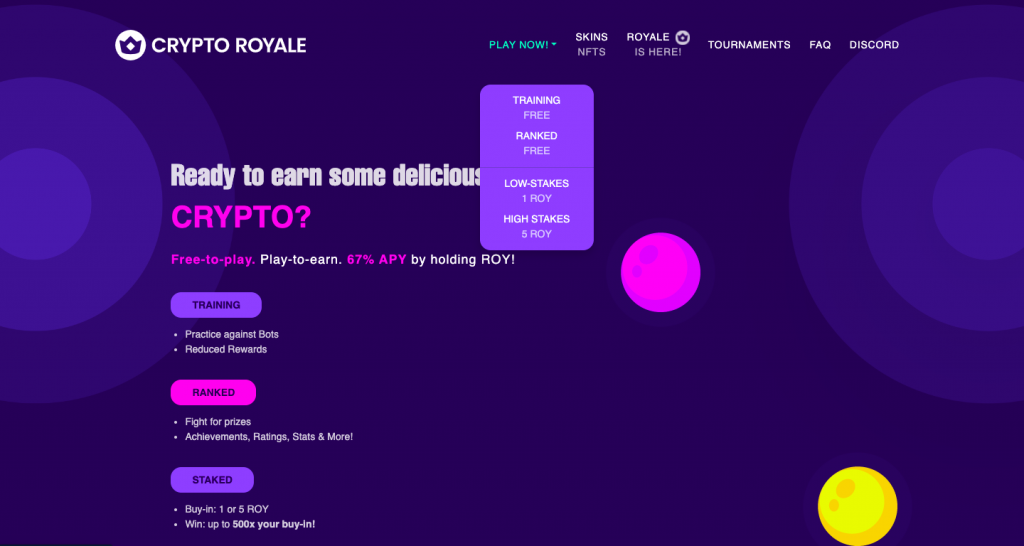 بازی کریپتو رویال (Crypto Royal)