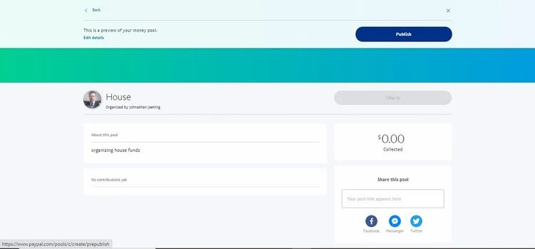 تنظیم ویژگی PayPal Money Pool