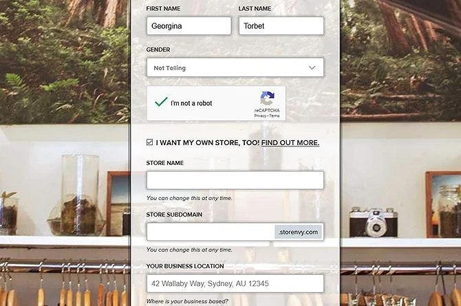ایجاد فروشگاه Storenvy
