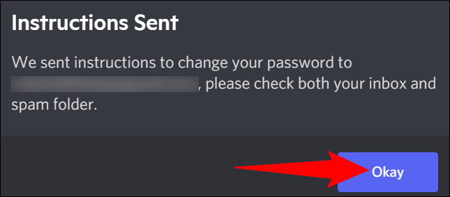 فراموشی پسوورد Discord