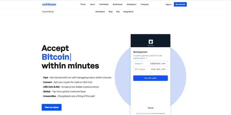 درگاه پرداخت ارزهای دیجیتال: Coinbase