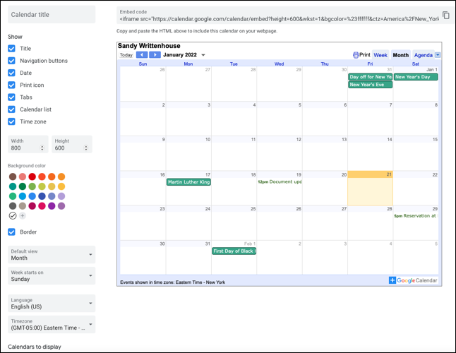 Google Calendar