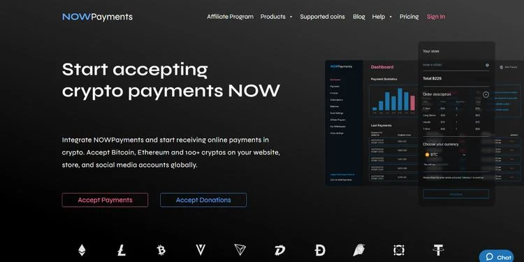 درگاه پرداخت NOWPayments